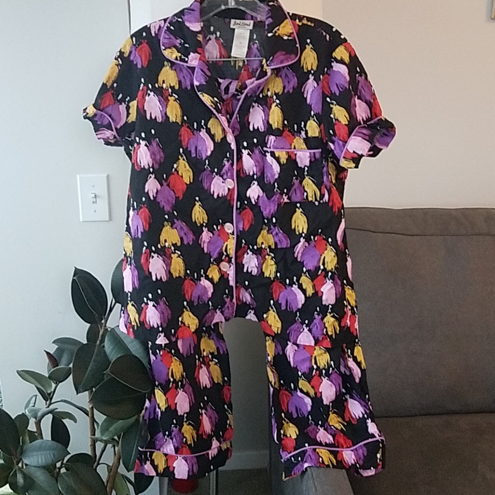 Bedhead PJ set with short sleeve top and crop pant